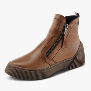 Spring Step Tan Ankle Booties